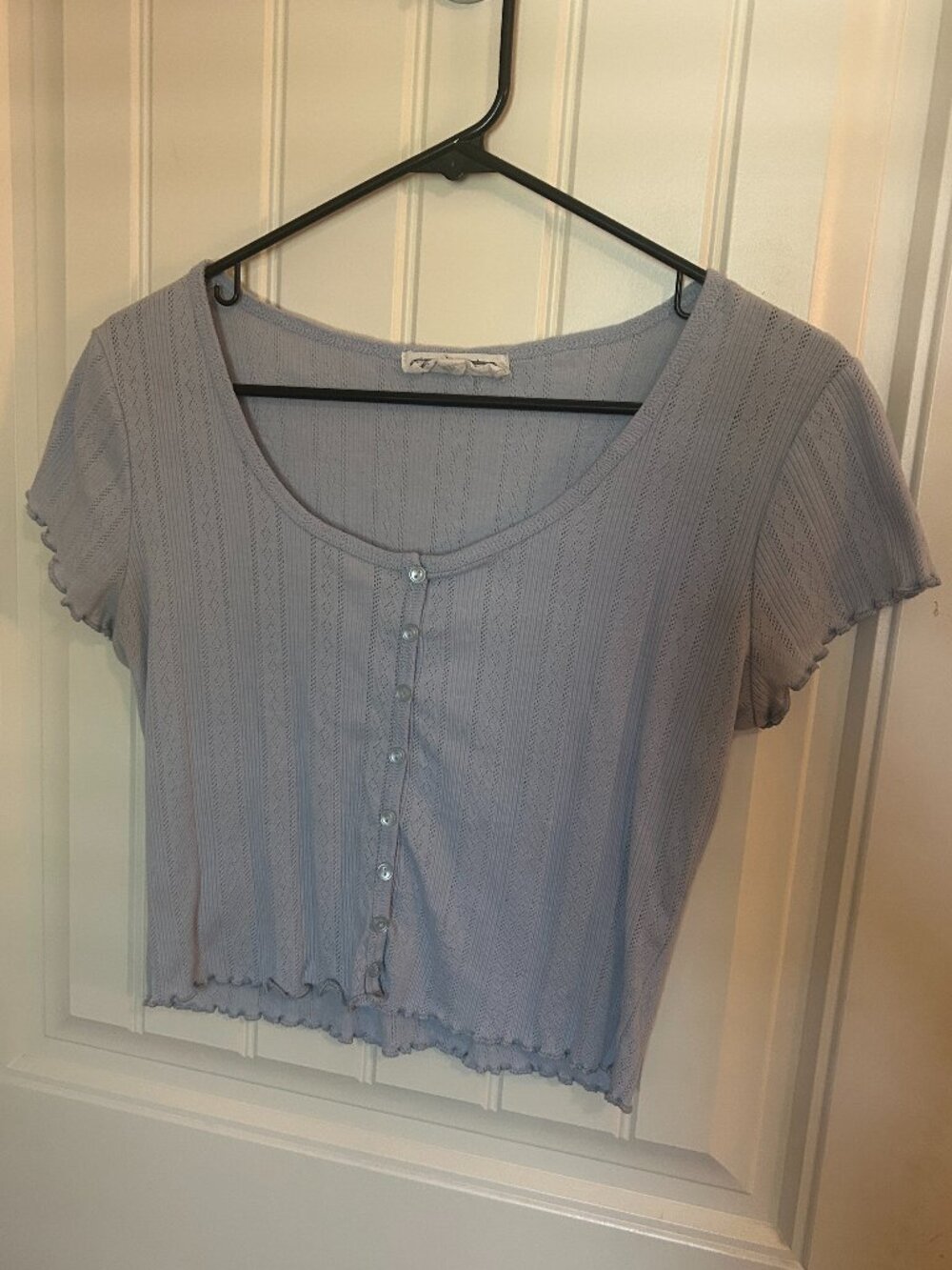 Hippie Rose Light Blue Crop Top